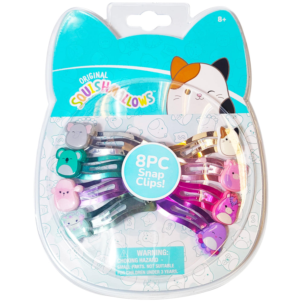 LUV HER clips para pelo Squishmallows coloridos, juego de 8 para peinados duraderos.