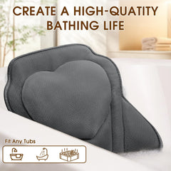 LuxStep almohada de baño con 6 ventosas reforzadas para fijación estable.
