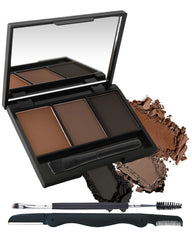 Kit LYSdefeu de polvos para cejas con tres tonos, acabado natural y duradero