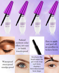Proceso de despegado suave de gel-tinte en las cejas con LYSdefeu.
