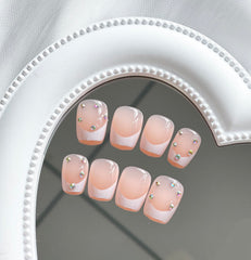 MABKJLF Set de 24 uñas acrílicas para manicura rápida.