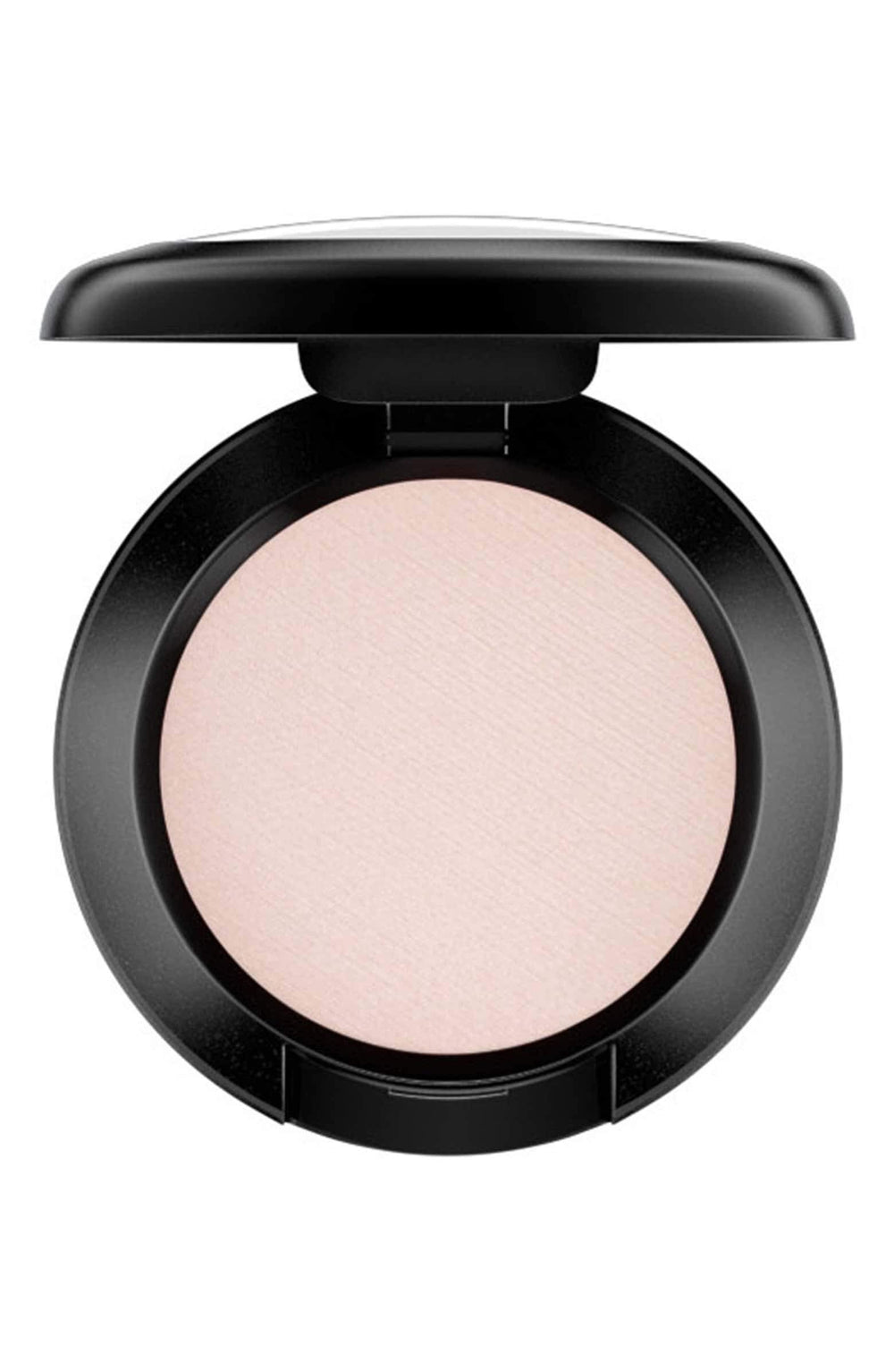 MAC Shroom: sombra de ojo en polvo en estuche compacto, tono neutro para aspecto diario.