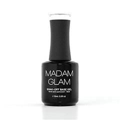 Madam Glam Rubber Base, textura gel transparente, protege uñas débiles con flexibilidad