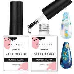 Makartt pegamento foil 15ml: dos botellas para uso prolongado y resultados consistentes.