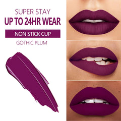 MAKI YIKA labial morado oscuro con aplicador suave