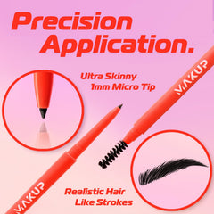 Makup Beauty Skinny Brow aplicación detallada facilita definir cejas con trazos micro naturales.