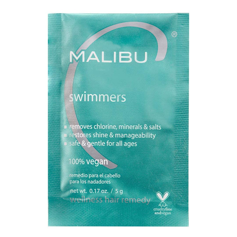 Malibu C Remedio Nadadores, botella, limpia el cabello del cloro y minerales.