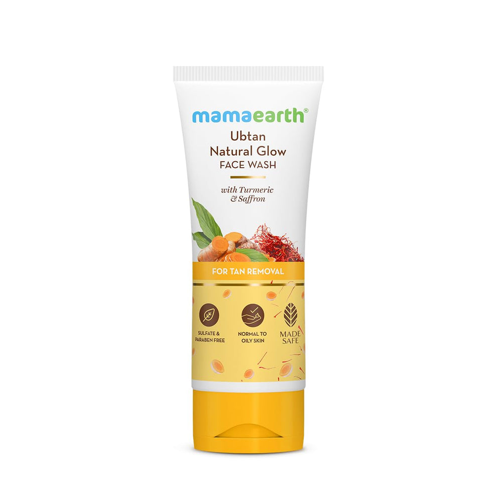Mamaearth Ubtan limpieza facial con empaque compacto, ideal para viaje.