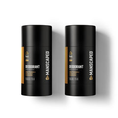 MANSCAPED UltraPremium dos-pack desodorante, barra clara para uso diario.