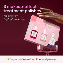 Active Glow Blueberry muestra brillo suave y fortalecimiento para uñas