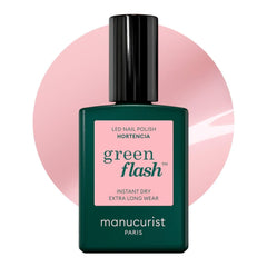 Manucurist Green Flash Hortencia: botella con tono rosa pálido para uñas naturales.