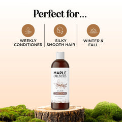 Maple Holistics Silk18 Acondicionador: textura suave con manteca de karité para hidratación profunda