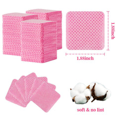 MAQIHAN toallitas uñas sin pelusa rosadas para uso cosmético.