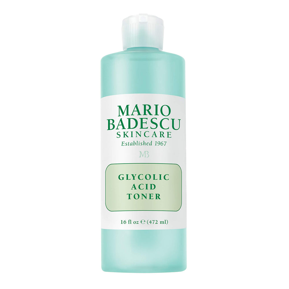 Mario Badescu Tónico glicólico: botella de 16 oz para piel suave y radiante