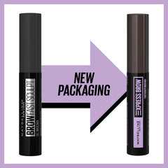 Gel tintado para cejas aplicándose para color rápido.
