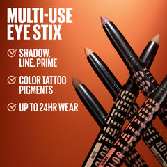 Maybelline Color Tattoo Eye Stix tono mate Cool Brown para delineado y base duradera