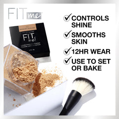 MAYBELLINE Fit Me control de brillo con polvo suelto para acabado suave