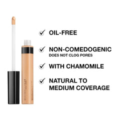 Textura suave de Maybelline Fit Me Corrector con acabado natural y ligero.