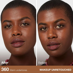Maybelline Fit Me, aplicación facial en tono Mocha, cobertura ajustable para un acabado natural.