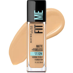 Maybelline Fit Me Matte + Poreless en bote con acabado mate natural y tono Rich Tan