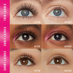 Maybelline Lash Sensational Firework, aplicación suave que eleva pestañas desde la raíz.