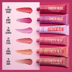 Rubor de Maybelline con acabado húmedo para un look fresco y natural.