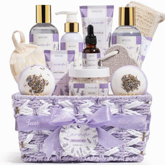 MAYICIVO cesta regalo baño lavanda, experiencia spa en casa para consentir