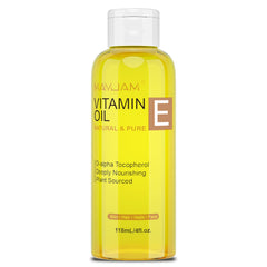 MAYJAM Aceite de Vitamina E en botella 4 oz para hidratación diaria de la piel.