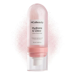 MCoBeauty bruma ultrafina hidrata el rostro con brillo suave.