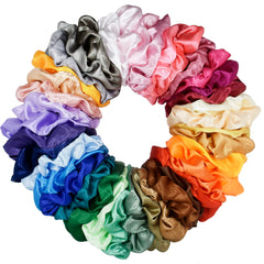 McUpper gomas de satén 40 colores para el cabello; suaves y resistentes para uso diario