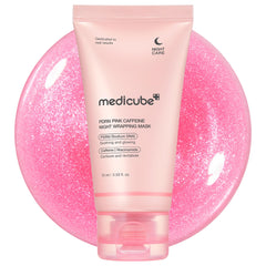 Medicube Wrapping Mask PDRN Caféina: aplicación suave con espátula para un acabado uniforme.