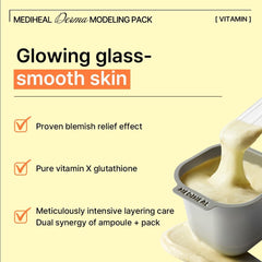 Mediheal Derma Modeling Pack Vitamina: ampolla para hidratación profunda y rápida.