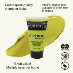 Aplicación rápida de Fantasy FX de Mehron en crema para rostro y cuerpo.
