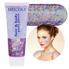 MEICOLY camaleón púrpura brillo gel: color cambiante y brillo visible