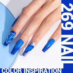 MelodySusie gel azul marino, aplicación suave para uñas lisas