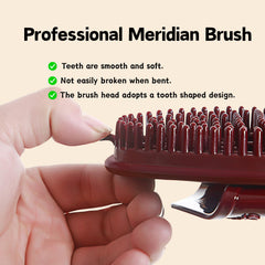 Meridian Brush Massage: tamaño compacto para uso en casa o viaje.