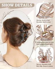 Pinza Mesovor antideslizante: agarre duradero para cabello fino y grueso.