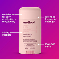 Protección de 24 horas con Method Pure Peace.
