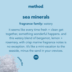 Method Fragancia marina, aroma fresco para baño diario.