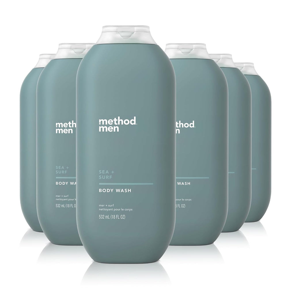 Botella Method Men 18oz con fragancia marina para ducha fresca y revitalizante