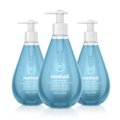 Method jabon manos gel minerales marinos, botella para limpieza diaria.
