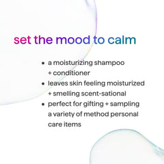 Champú gel Method Simply Nourish 14 onzas para limpieza suave y cabello brillante.
