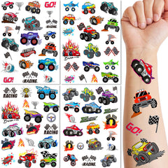 Metuu tatuajes temporales de monstruo camión para juegos de carreras