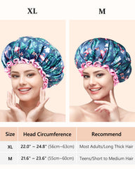 Gorro de ducha mikimini con doble capa impermeable para máxima protección