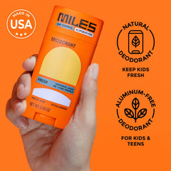 Miles Kids Desodorante etiqueta: ingredientes naturales sin aluminio