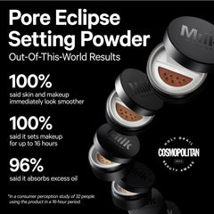 Milk Makeup Pore Eclipse polvo mate sin talco para acabado suave.