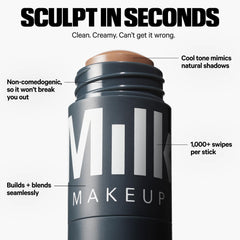 Milk Makeup Sculpt Stick aplicación en pómulos para definición suave