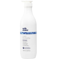 milk_shake cold brunette shampoo, botella visible, hidrata y protege el color.