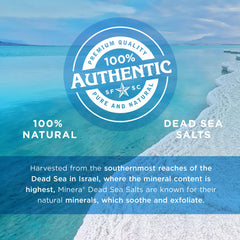 Minera sal del mar muerto, exfoliante suave con aceite de oliva.