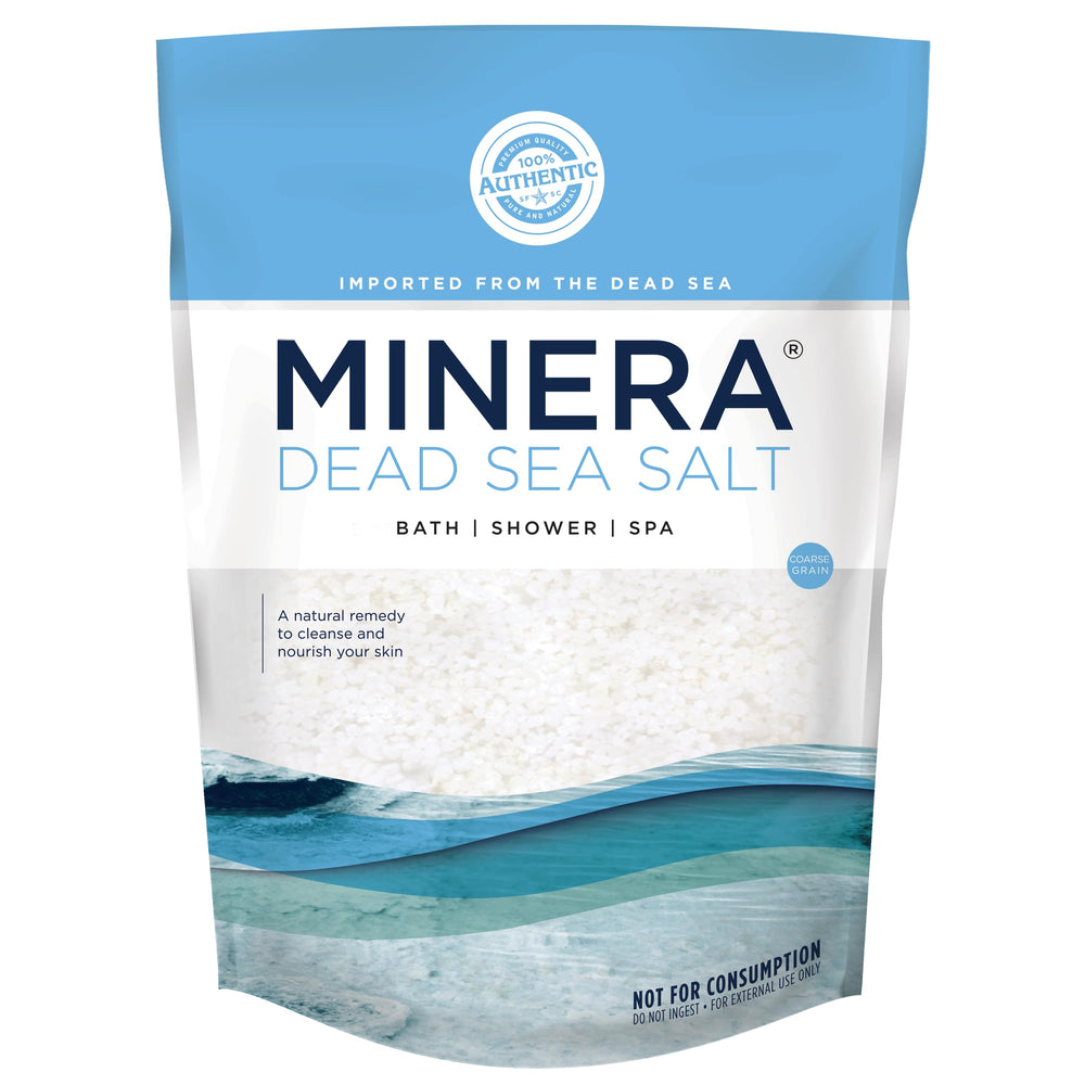 Minera sal del mar muerto, grano grueso, para baño relajante en casa.